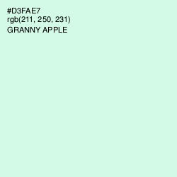 #D3FAE7 - Granny Apple Color Image